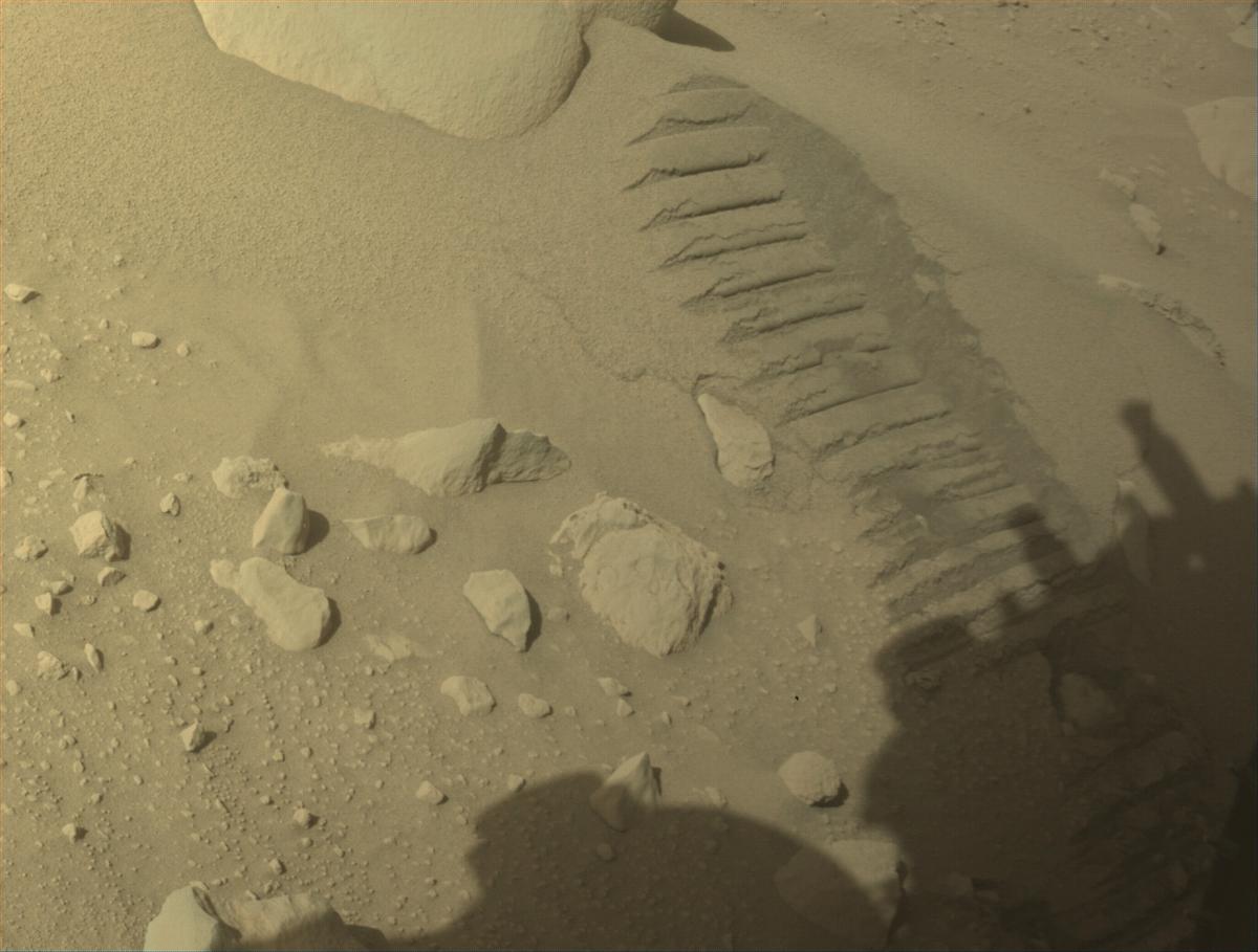 This image was taken by FRONT_HAZCAM_LEFT_A onboard NASA's Mars rover Perseverance on Sol 766