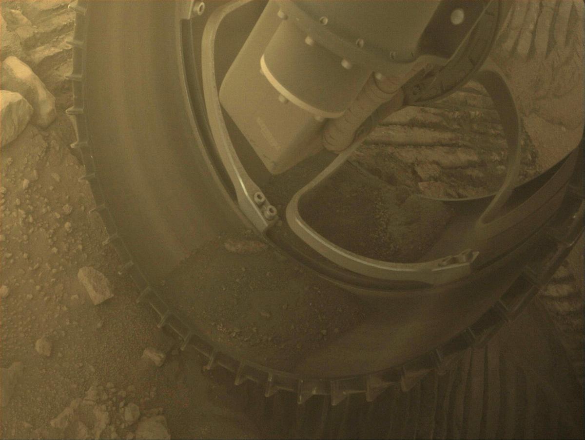 This image was taken by FRONT_HAZCAM_RIGHT_A onboard NASA's Mars rover Perseverance on Sol 766