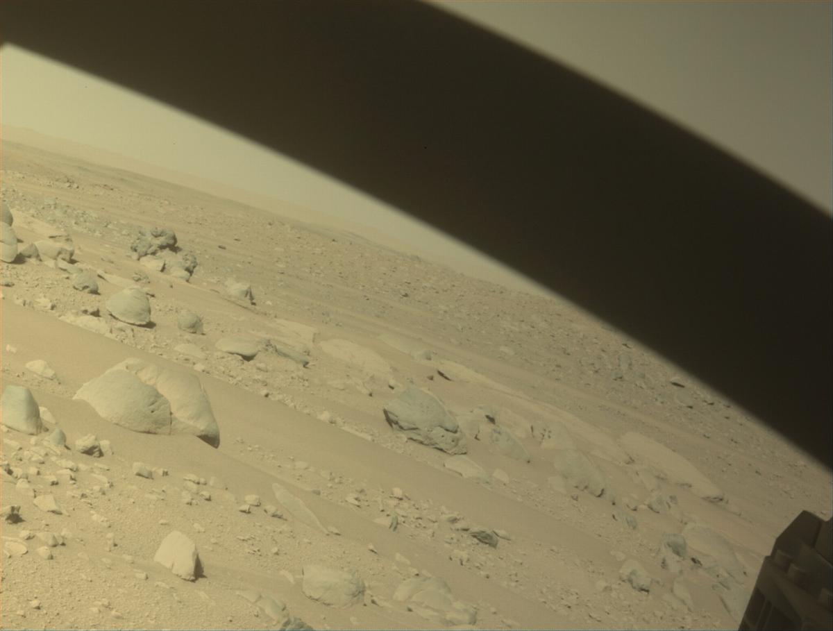 This image was taken by FRONT_HAZCAM_RIGHT_A onboard NASA's Mars rover Perseverance on Sol 766