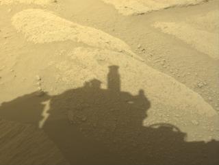 View image taken on Mars, Mars Perseverance Sol 768: Front Left Hazard Avoidance Camera (Hazcam)