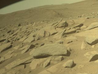View image taken on Mars, Mars Perseverance Sol 768: Front Right Hazard Avoidance Camera (Hazcam)