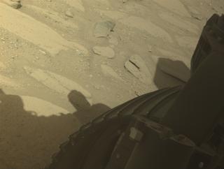View image taken on Mars, Mars Perseverance Sol 770: Front Right Hazard Avoidance Camera (Hazcam)