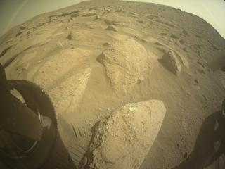 View image taken on Mars, Mars Perseverance Sol 770: Rear Left Hazard Avoidance Camera (Hazcam)