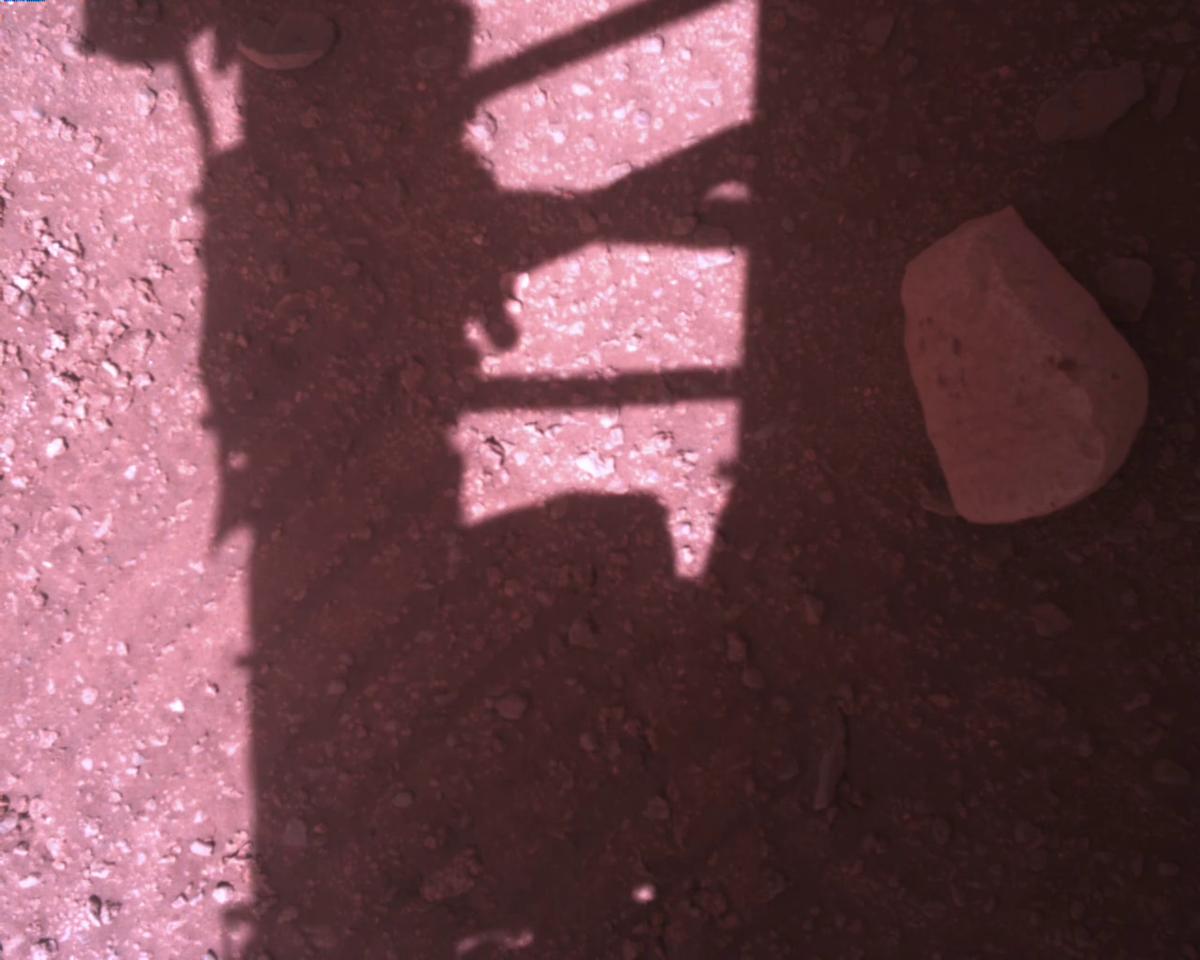 This image was taken by EDL_RDCAM onboard NASA's Mars rover Perseverance on Sol 773