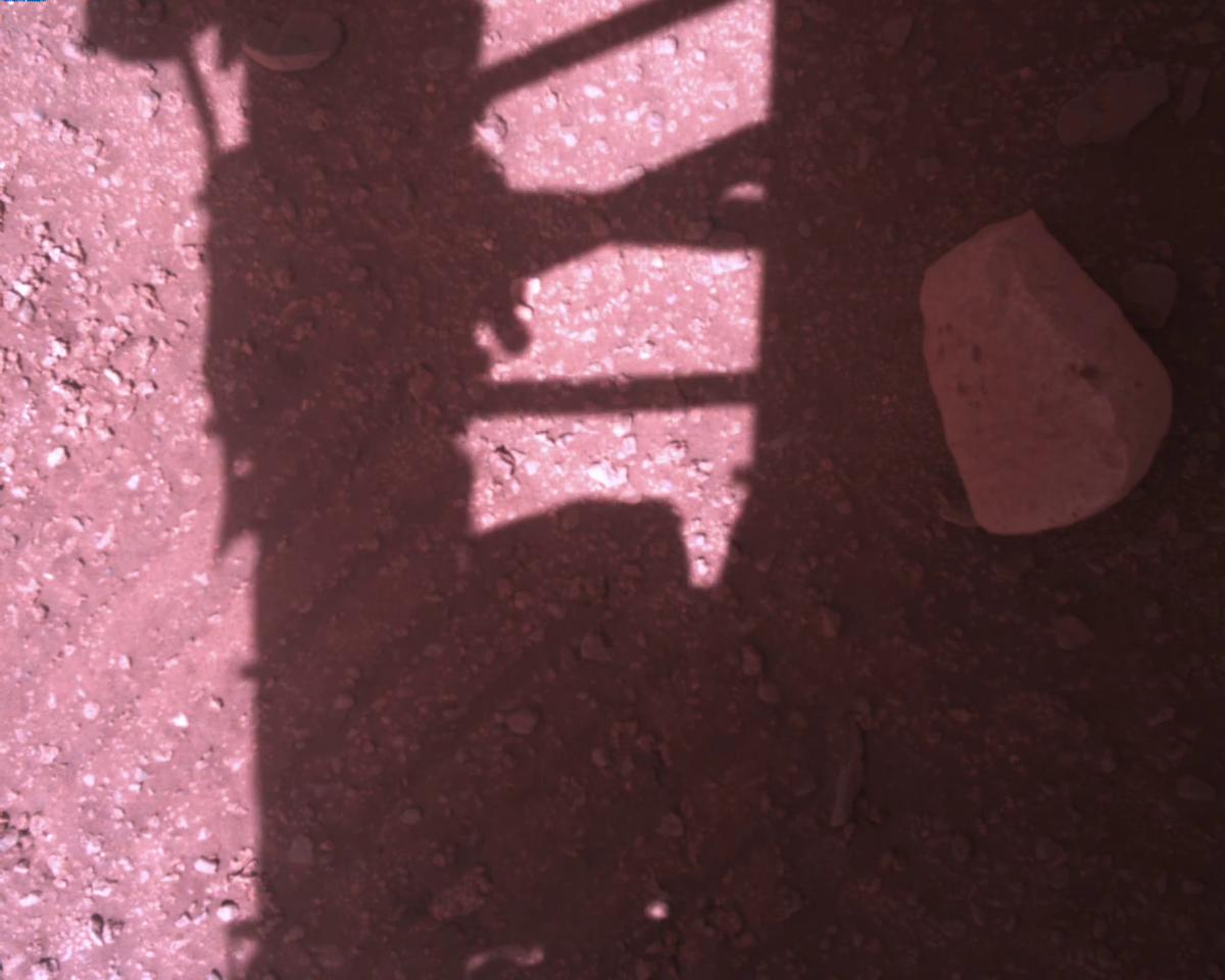 This image was taken by EDL_RDCAM onboard NASA's Mars rover Perseverance on Sol 773