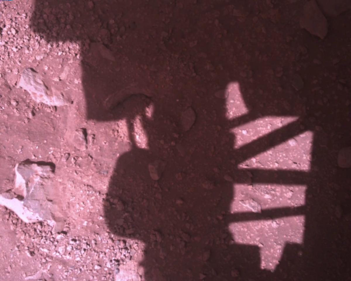 This image was taken by EDL_RDCAM onboard NASA's Mars rover Perseverance on Sol 773
