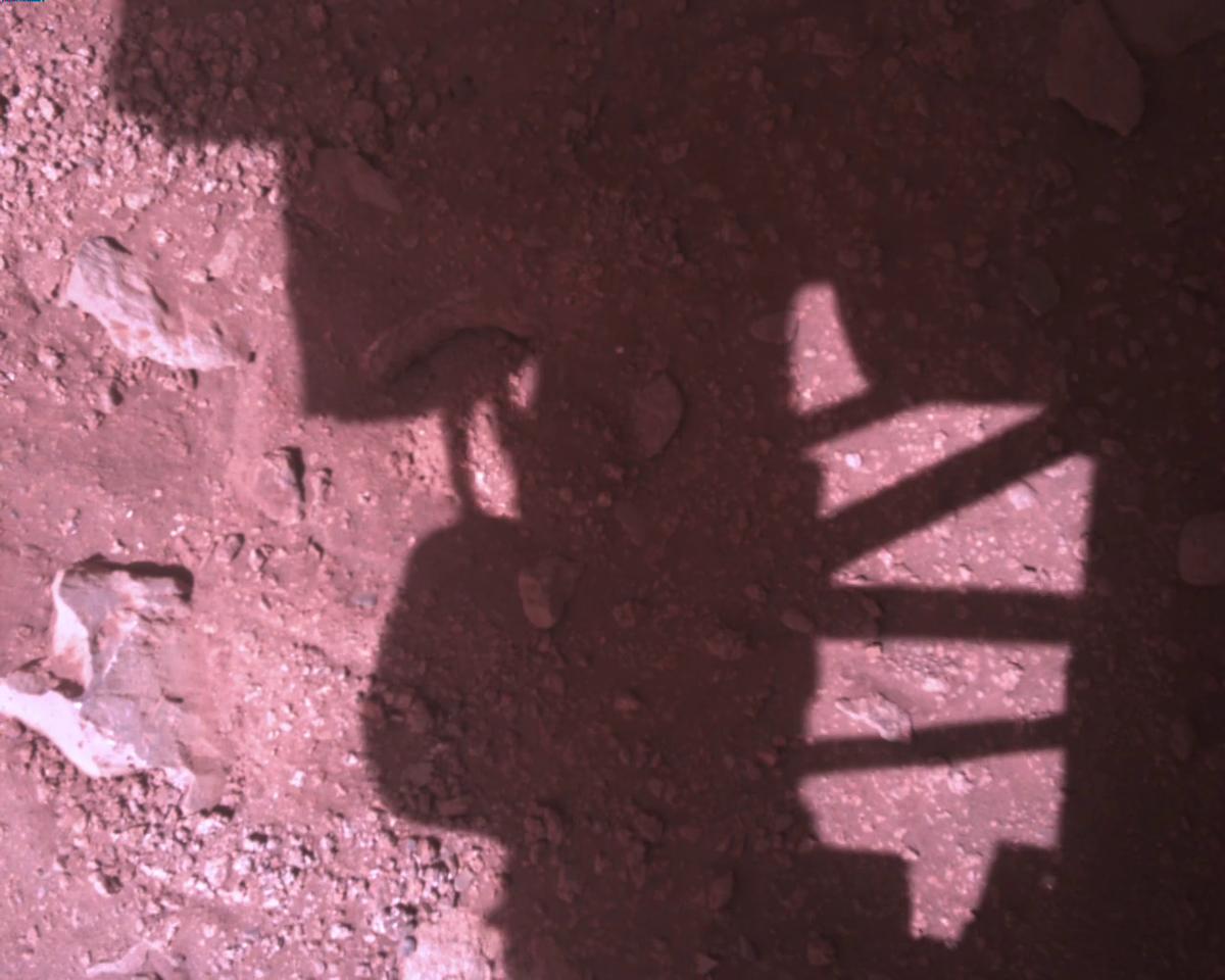This image was taken by EDL_RDCAM onboard NASA's Mars rover Perseverance on Sol 773