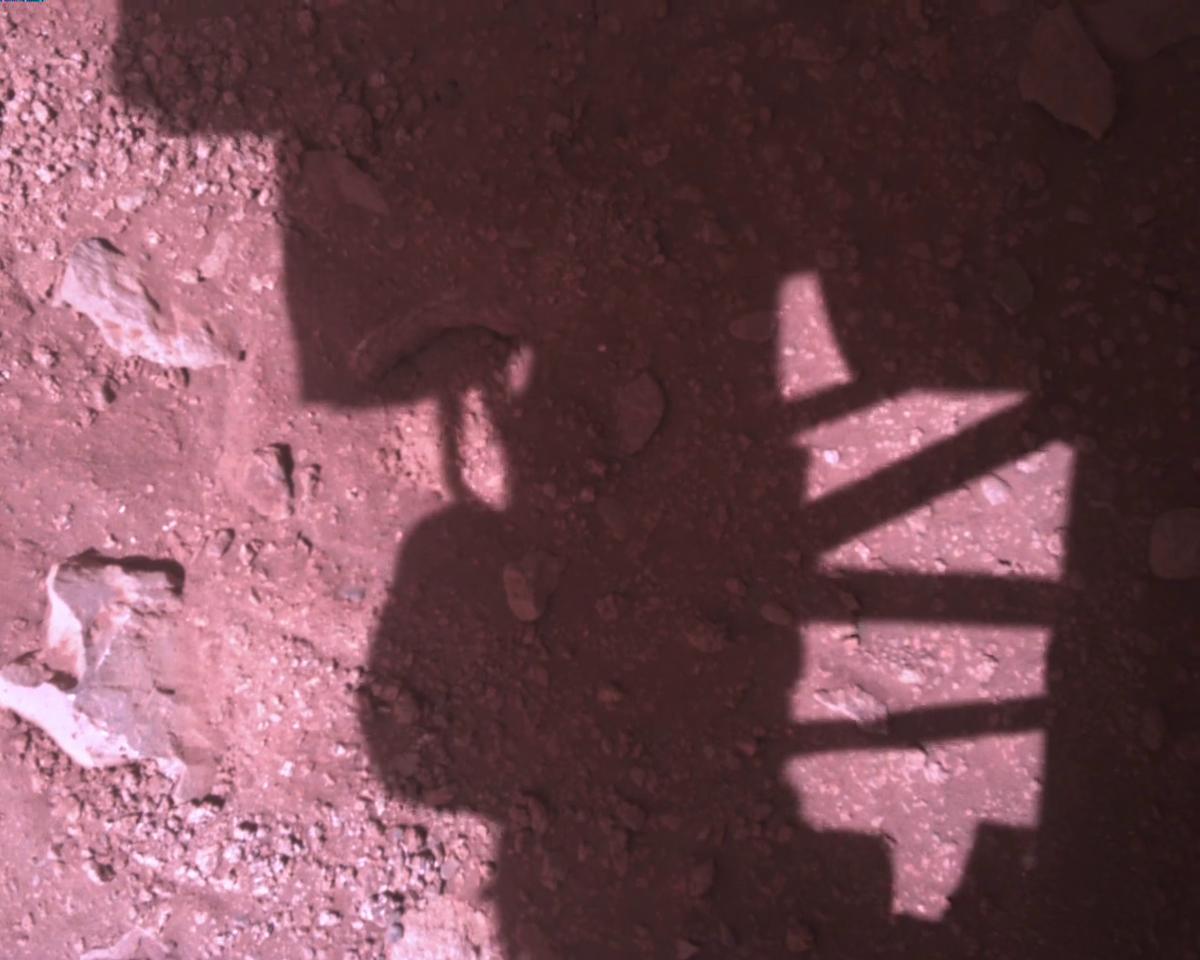 This image was taken by EDL_RDCAM onboard NASA's Mars rover Perseverance on Sol 773