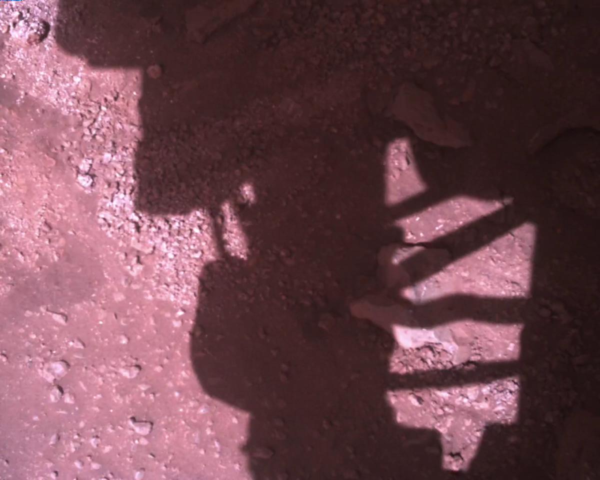 This image was taken by EDL_RDCAM onboard NASA's Mars rover Perseverance on Sol 773