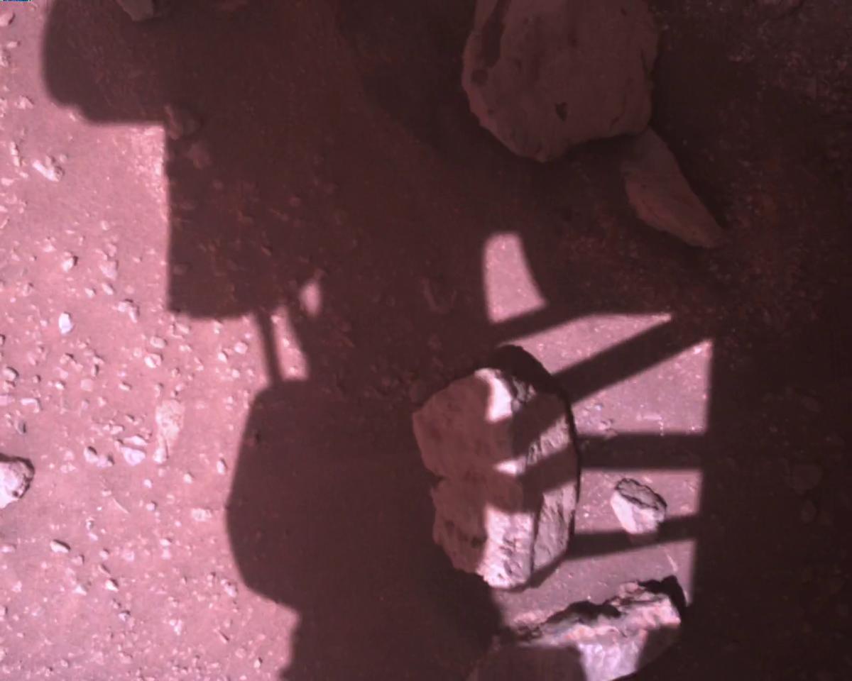 This image was taken by EDL_RDCAM onboard NASA's Mars rover Perseverance on Sol 773