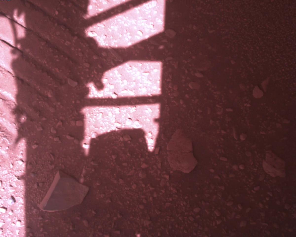 This image was taken by EDL_RDCAM onboard NASA's Mars rover Perseverance on Sol 773