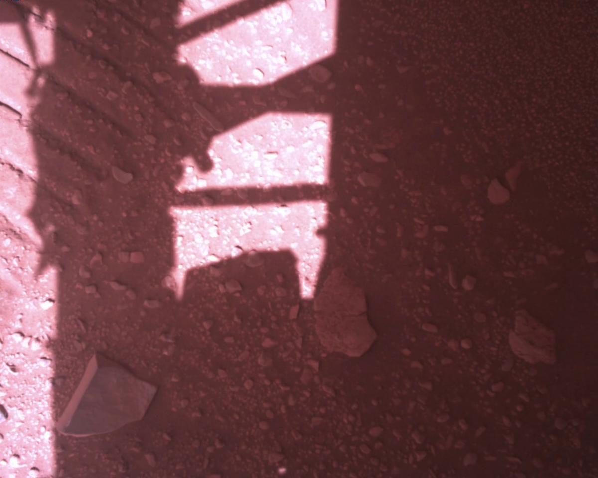 This image was taken by EDL_RDCAM onboard NASA's Mars rover Perseverance on Sol 773