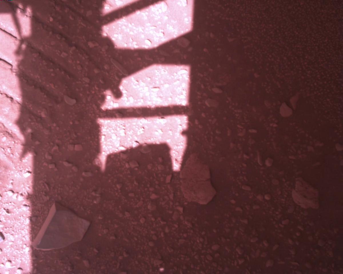 This image was taken by EDL_RDCAM onboard NASA's Mars rover Perseverance on Sol 773