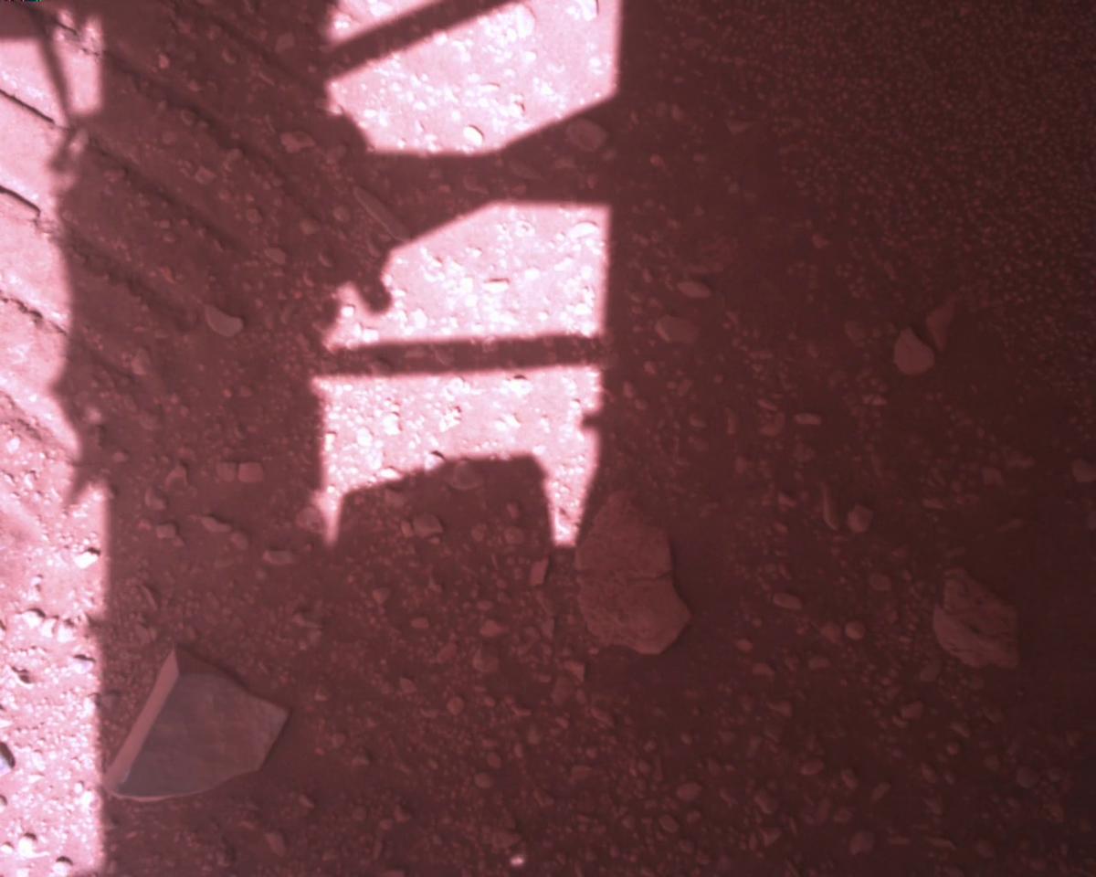 This image was taken by EDL_RDCAM onboard NASA's Mars rover Perseverance on Sol 773