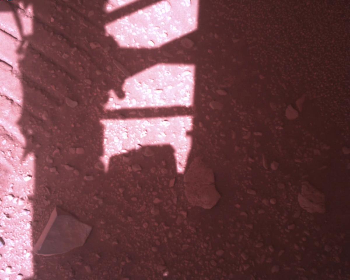 This image was taken by EDL_RDCAM onboard NASA's Mars rover Perseverance on Sol 773