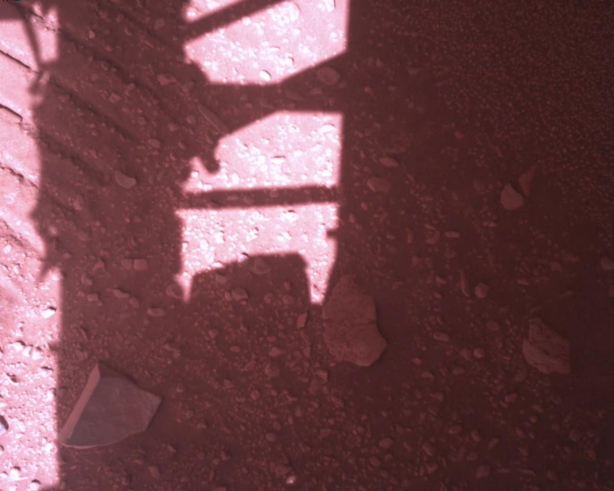 This image was taken by EDL_RDCAM onboard NASA's Mars rover Perseverance on Sol 773