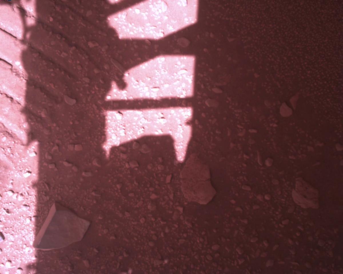 This image was taken by EDL_RDCAM onboard NASA's Mars rover Perseverance on Sol 773