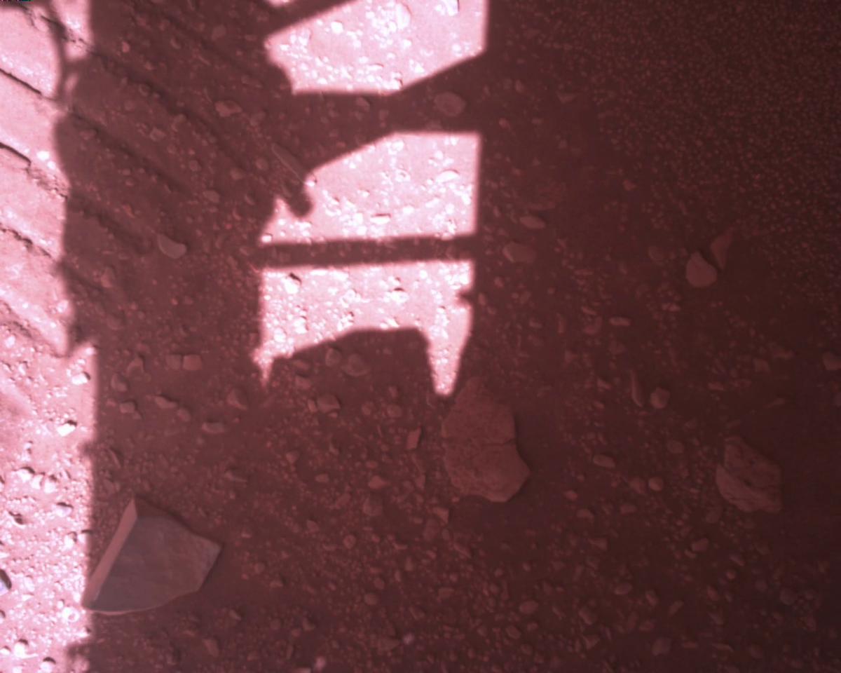 This image was taken by EDL_RDCAM onboard NASA's Mars rover Perseverance on Sol 773