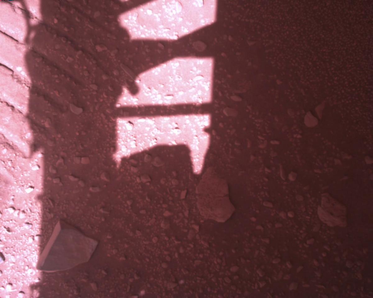 This image was taken by EDL_RDCAM onboard NASA's Mars rover Perseverance on Sol 773