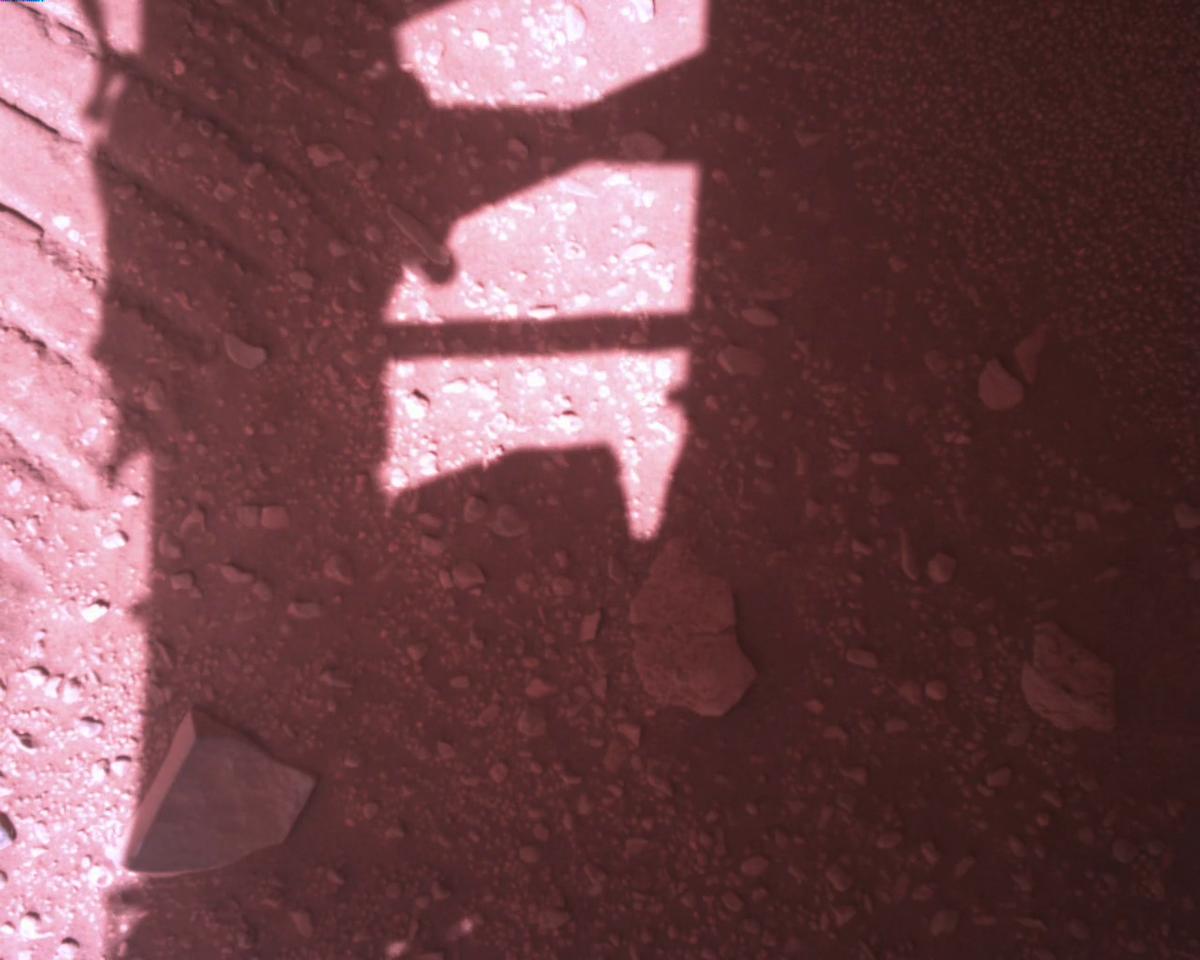 This image was taken by EDL_RDCAM onboard NASA's Mars rover Perseverance on Sol 773