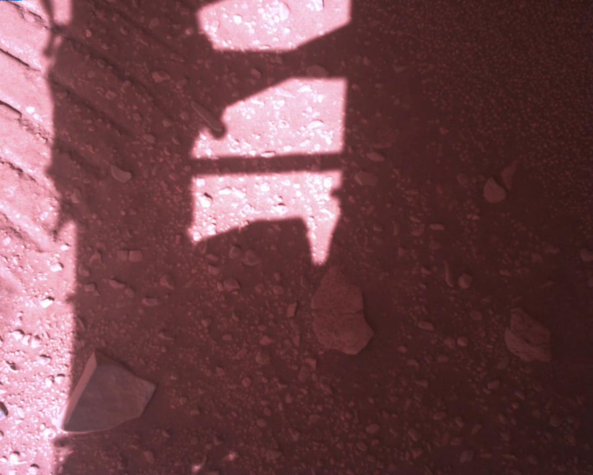 This image was taken by EDL_RDCAM onboard NASA's Mars rover Perseverance on Sol 773