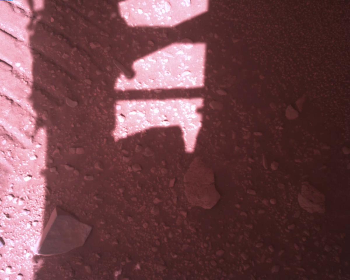 This image was taken by EDL_RDCAM onboard NASA's Mars rover Perseverance on Sol 773