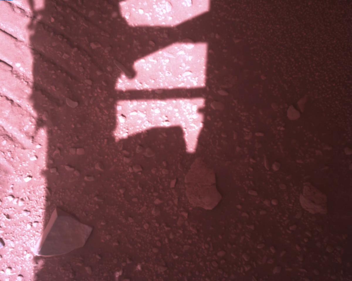 This image was taken by EDL_RDCAM onboard NASA's Mars rover Perseverance on Sol 773