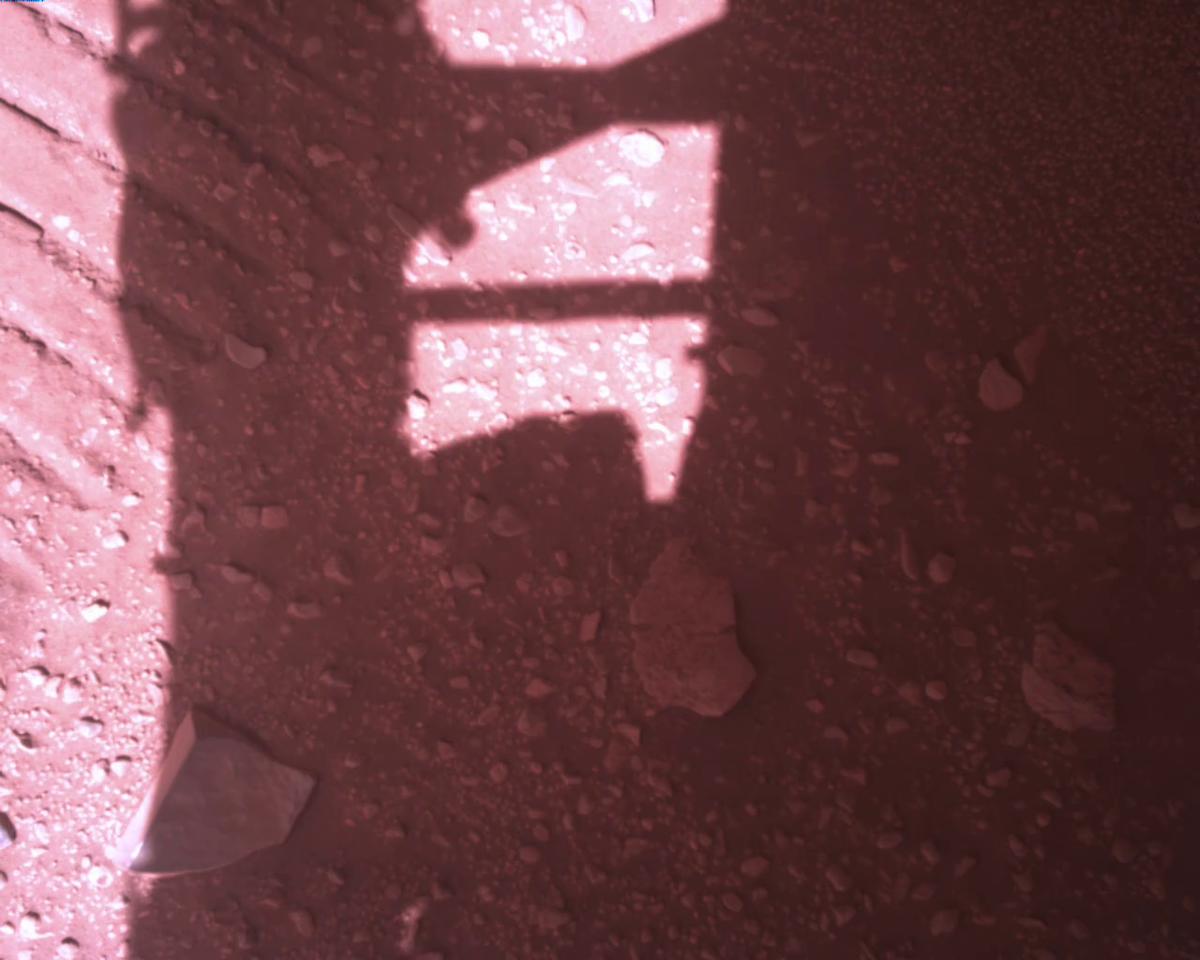 This image was taken by EDL_RDCAM onboard NASA's Mars rover Perseverance on Sol 773
