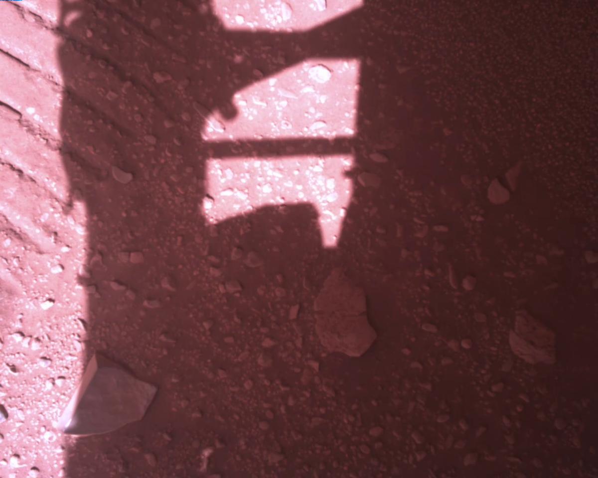 This image was taken by EDL_RDCAM onboard NASA's Mars rover Perseverance on Sol 773