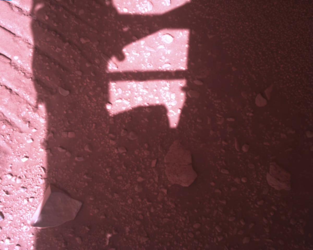 This image was taken by EDL_RDCAM onboard NASA's Mars rover Perseverance on Sol 773