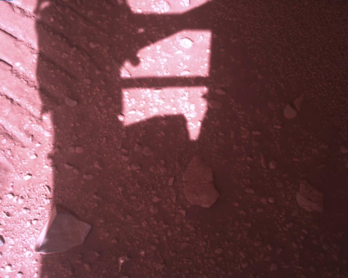 This image was taken by EDL_RDCAM onboard NASA's Mars rover Perseverance on Sol 773