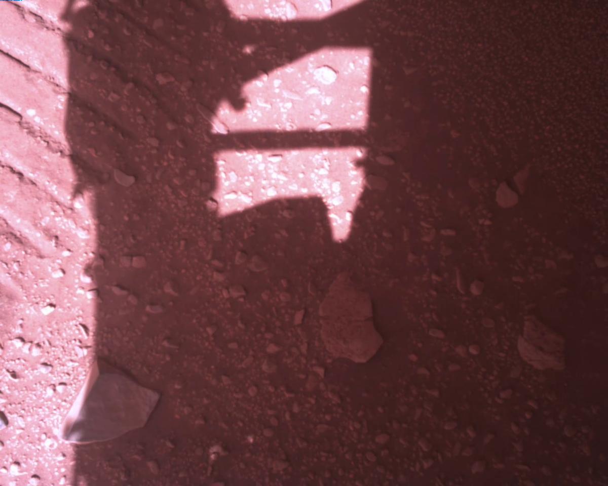 This image was taken by EDL_RDCAM onboard NASA's Mars rover Perseverance on Sol 773