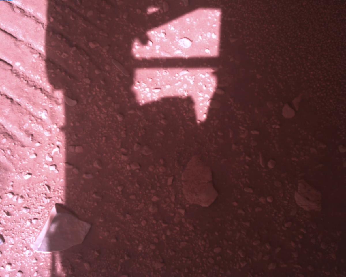 This image was taken by EDL_RDCAM onboard NASA's Mars rover Perseverance on Sol 773