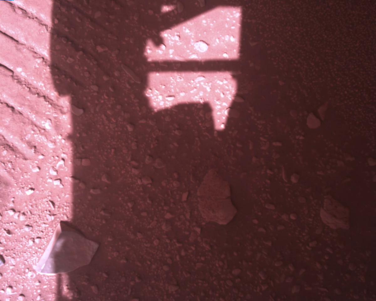 This image was taken by EDL_RDCAM onboard NASA's Mars rover Perseverance on Sol 773