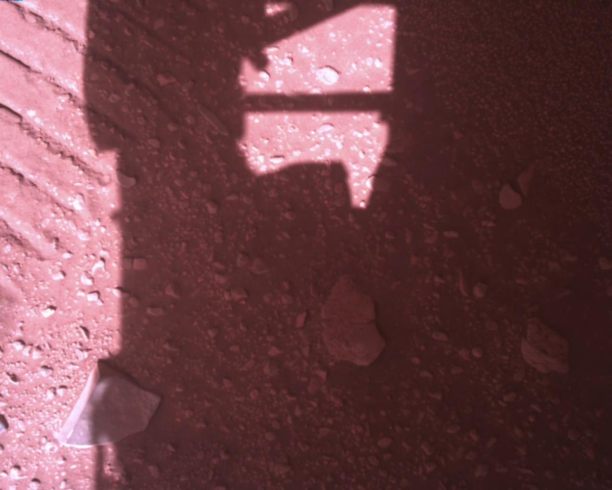 This image was taken by EDL_RDCAM onboard NASA's Mars rover Perseverance on Sol 773
