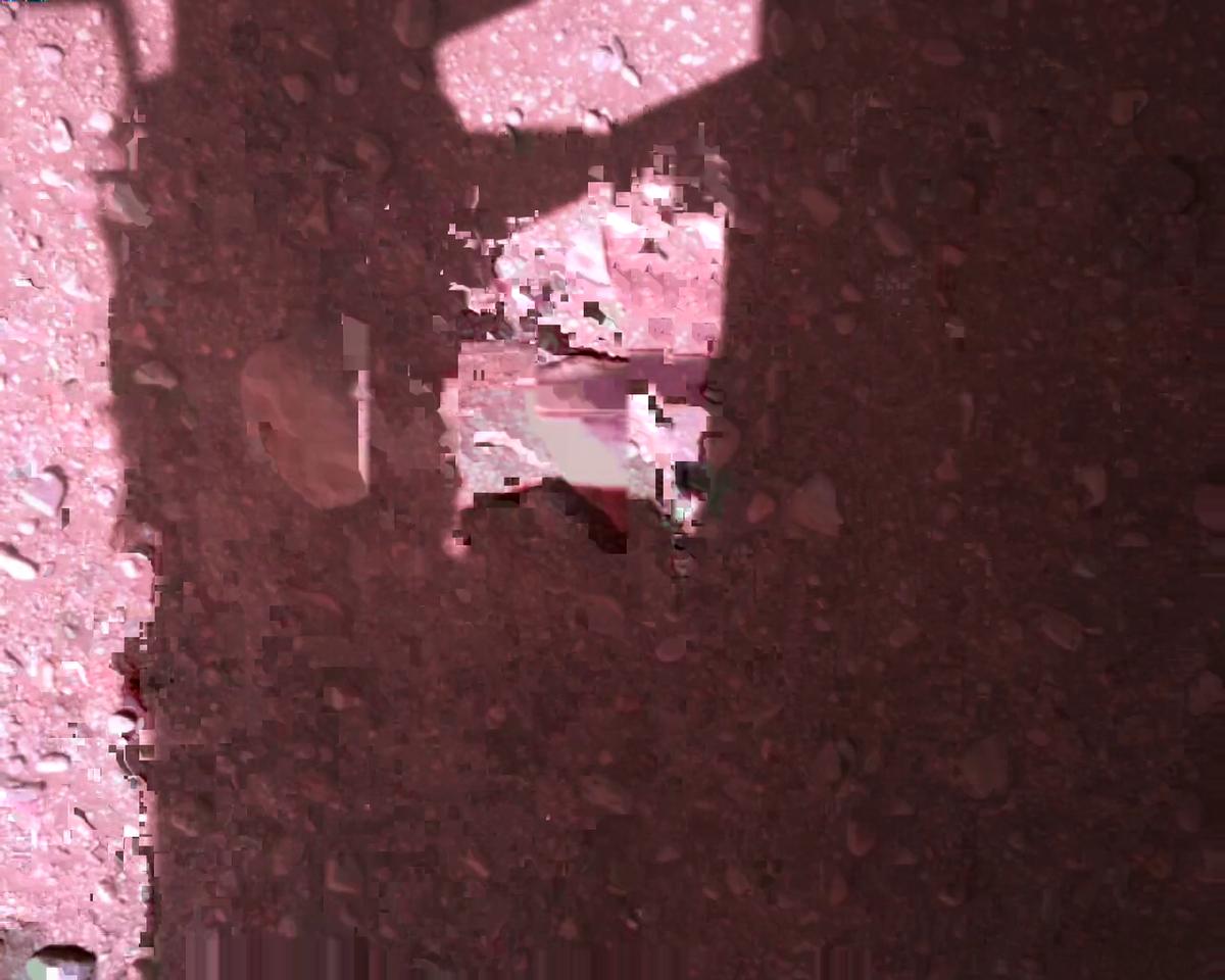 This image was taken by EDL_RDCAM onboard NASA's Mars rover Perseverance on Sol 773