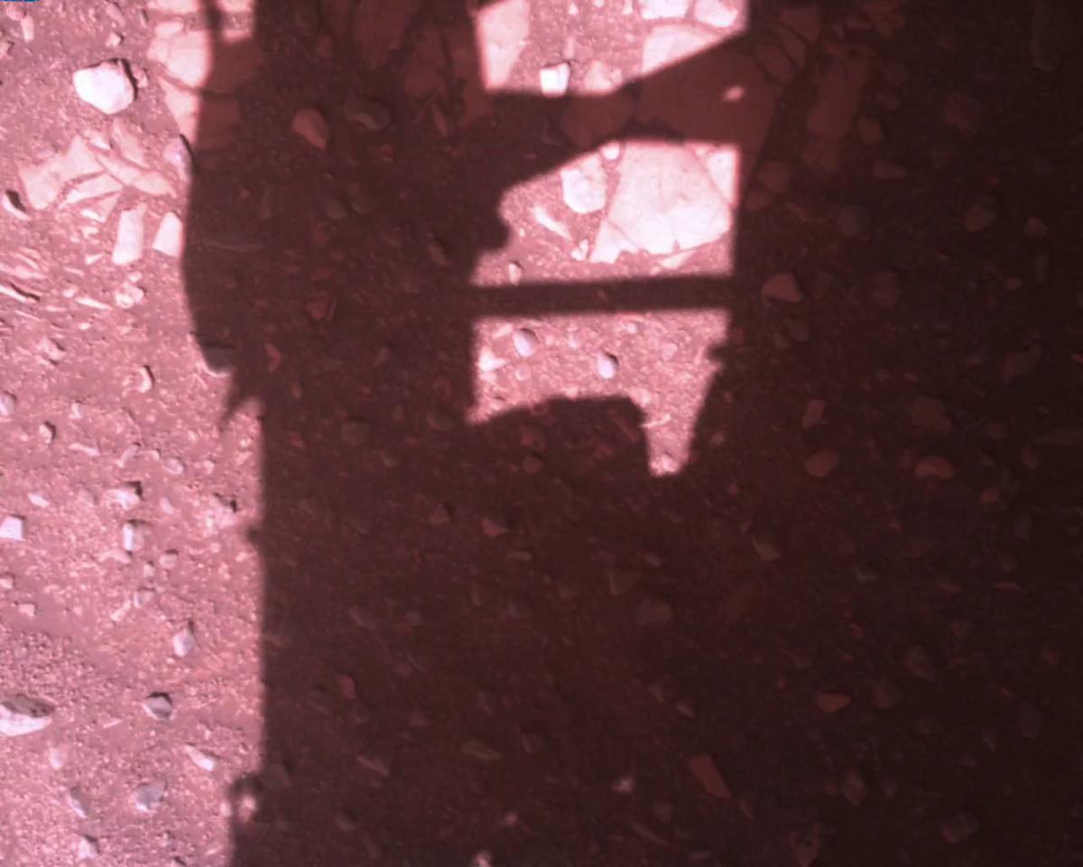 This image was taken by EDL_RDCAM onboard NASA's Mars rover Perseverance on Sol 773