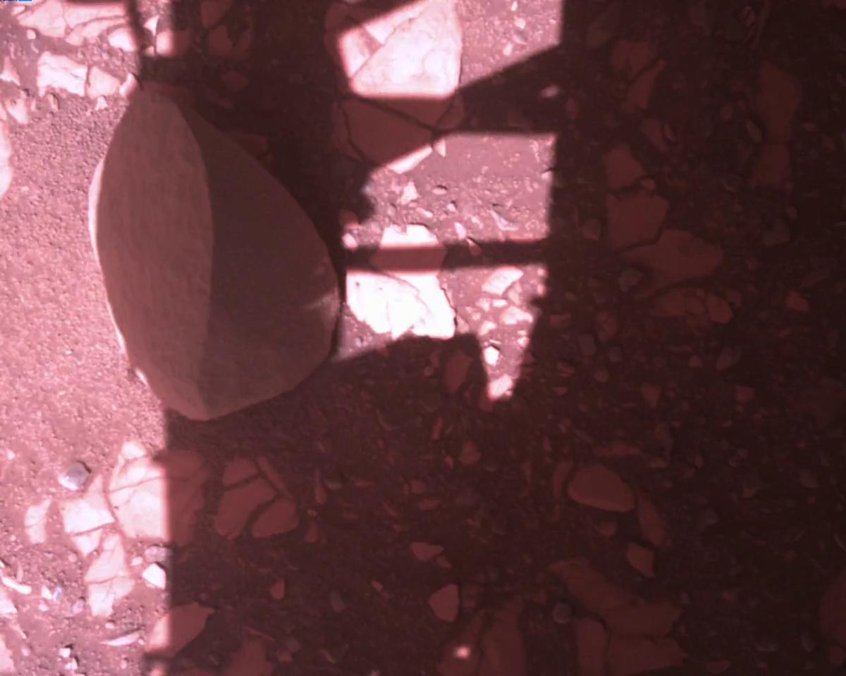 This image was taken by EDL_RDCAM onboard NASA's Mars rover Perseverance on Sol 773