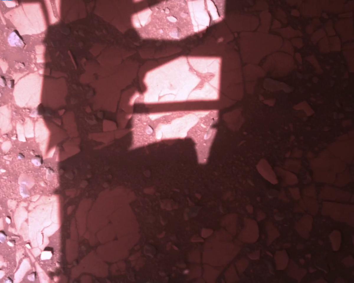 This image was taken by EDL_RDCAM onboard NASA's Mars rover Perseverance on Sol 773