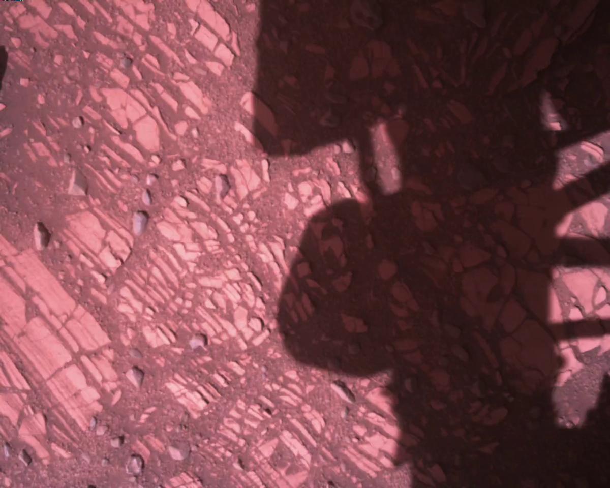 This image was taken by EDL_RDCAM onboard NASA's Mars rover Perseverance on Sol 773