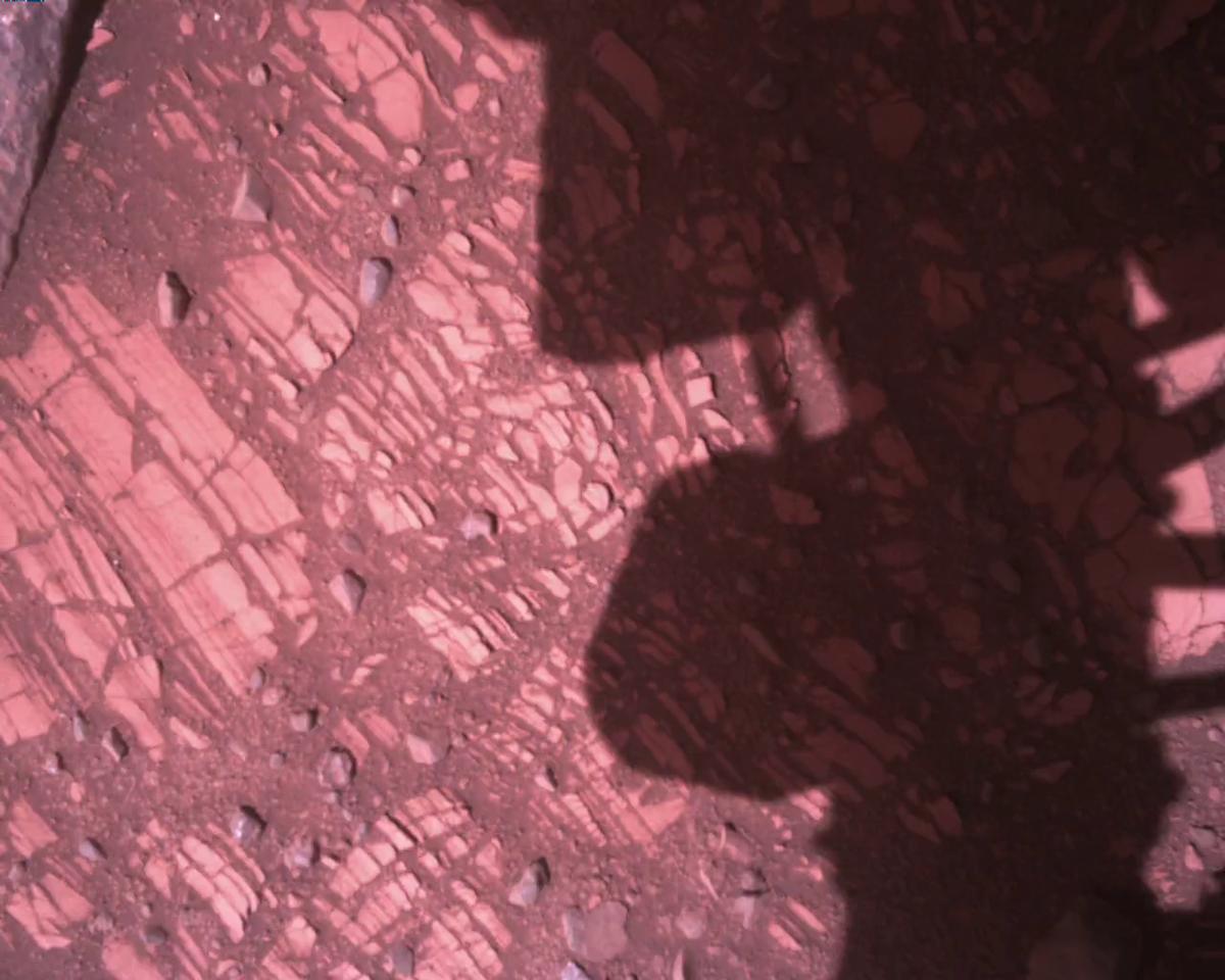 This image was taken by EDL_RDCAM onboard NASA's Mars rover Perseverance on Sol 773