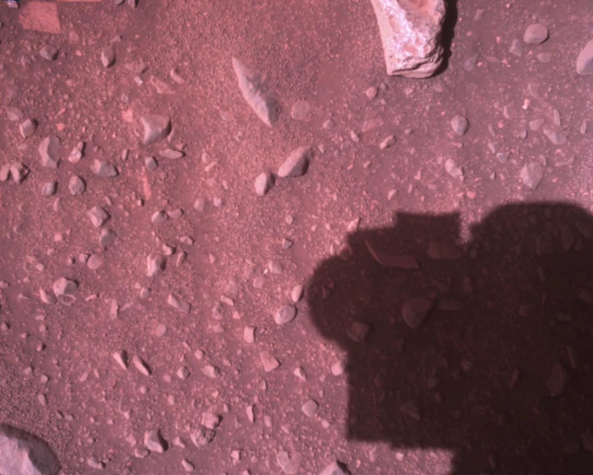 This image was taken by EDL_RDCAM onboard NASA's Mars rover Perseverance on Sol 773