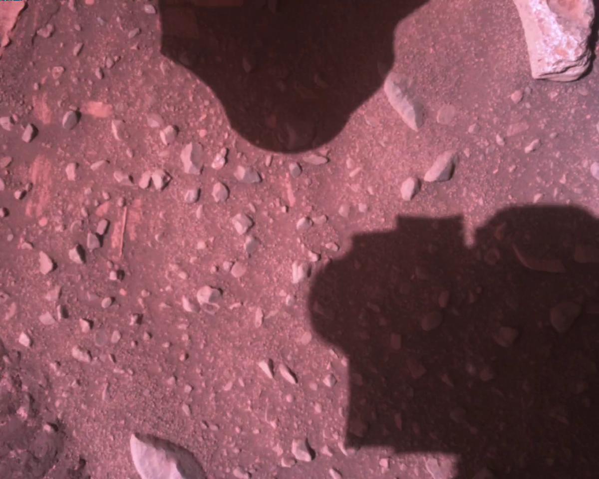 This image was taken by EDL_RDCAM onboard NASA's Mars rover Perseverance on Sol 773