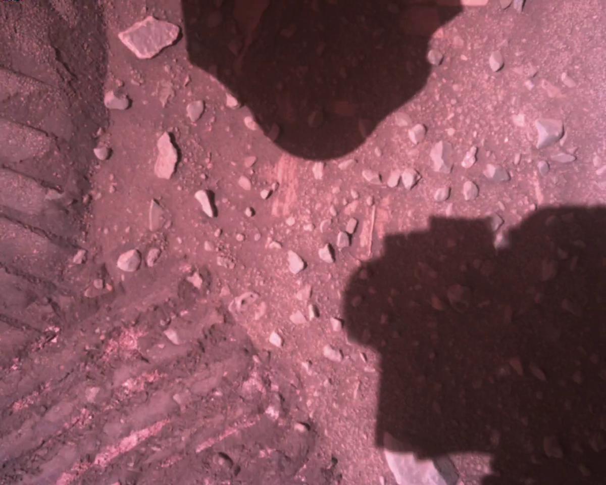This image was taken by EDL_RDCAM onboard NASA's Mars rover Perseverance on Sol 773