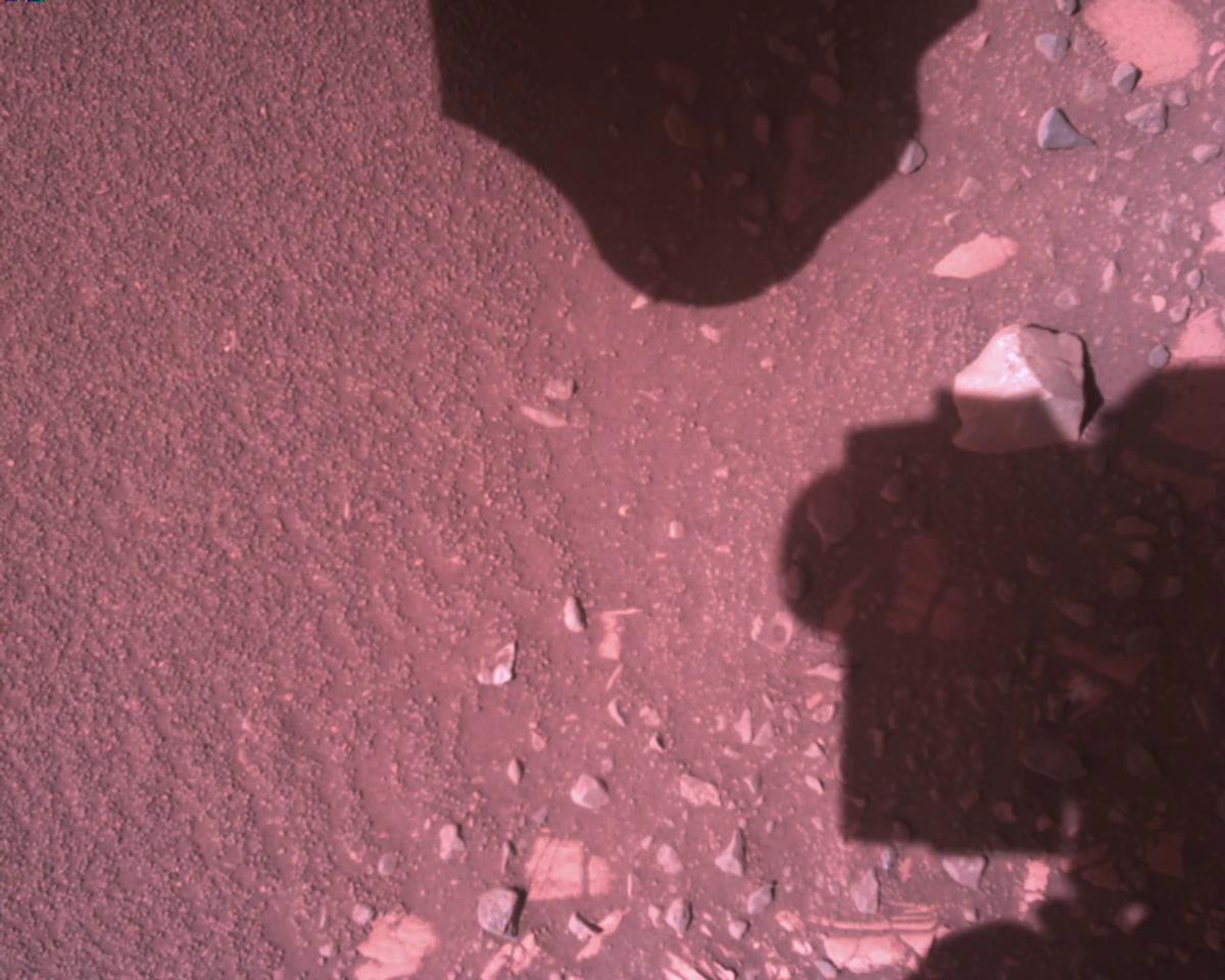 This image was taken by EDL_RDCAM onboard NASA's Mars rover Perseverance on Sol 773