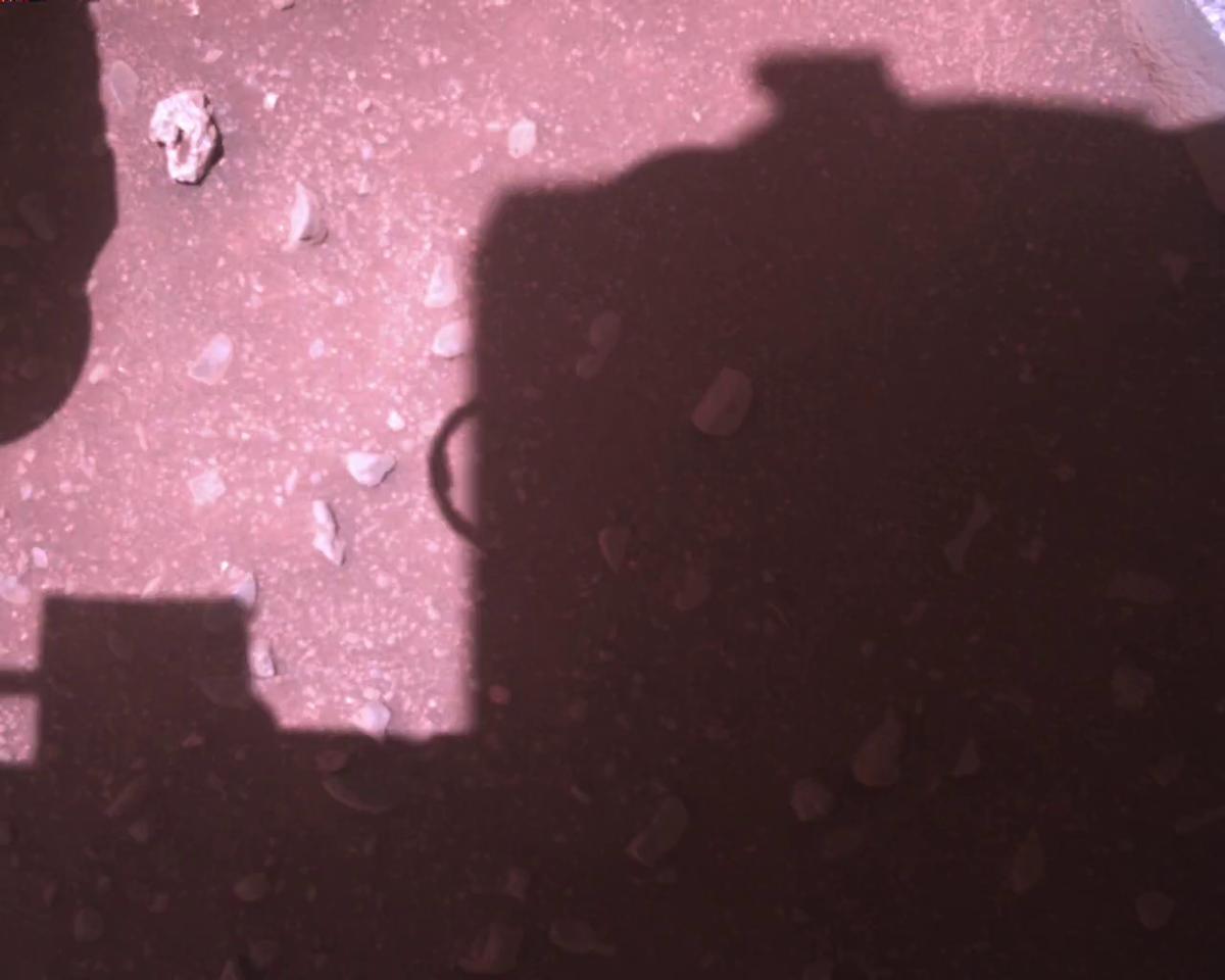 This image was taken by EDL_RDCAM onboard NASA's Mars rover Perseverance on Sol 773