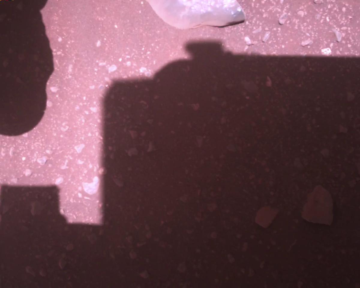 This image was taken by EDL_RDCAM onboard NASA's Mars rover Perseverance on Sol 773