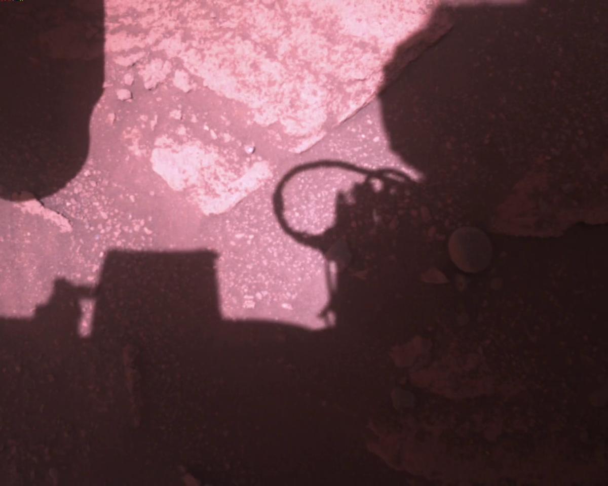 This image was taken by EDL_RDCAM onboard NASA's Mars rover Perseverance on Sol 773