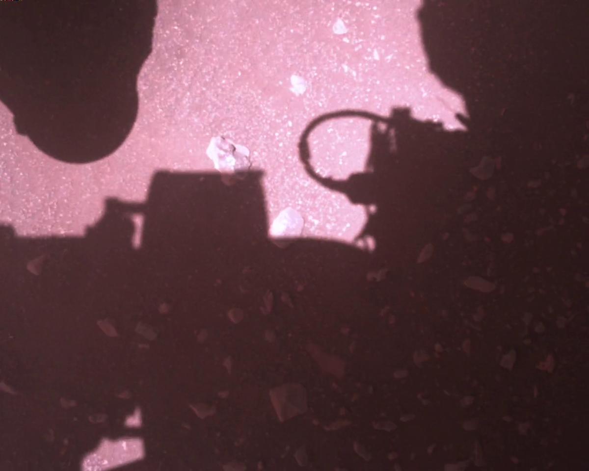 This image was taken by EDL_RDCAM onboard NASA's Mars rover Perseverance on Sol 773