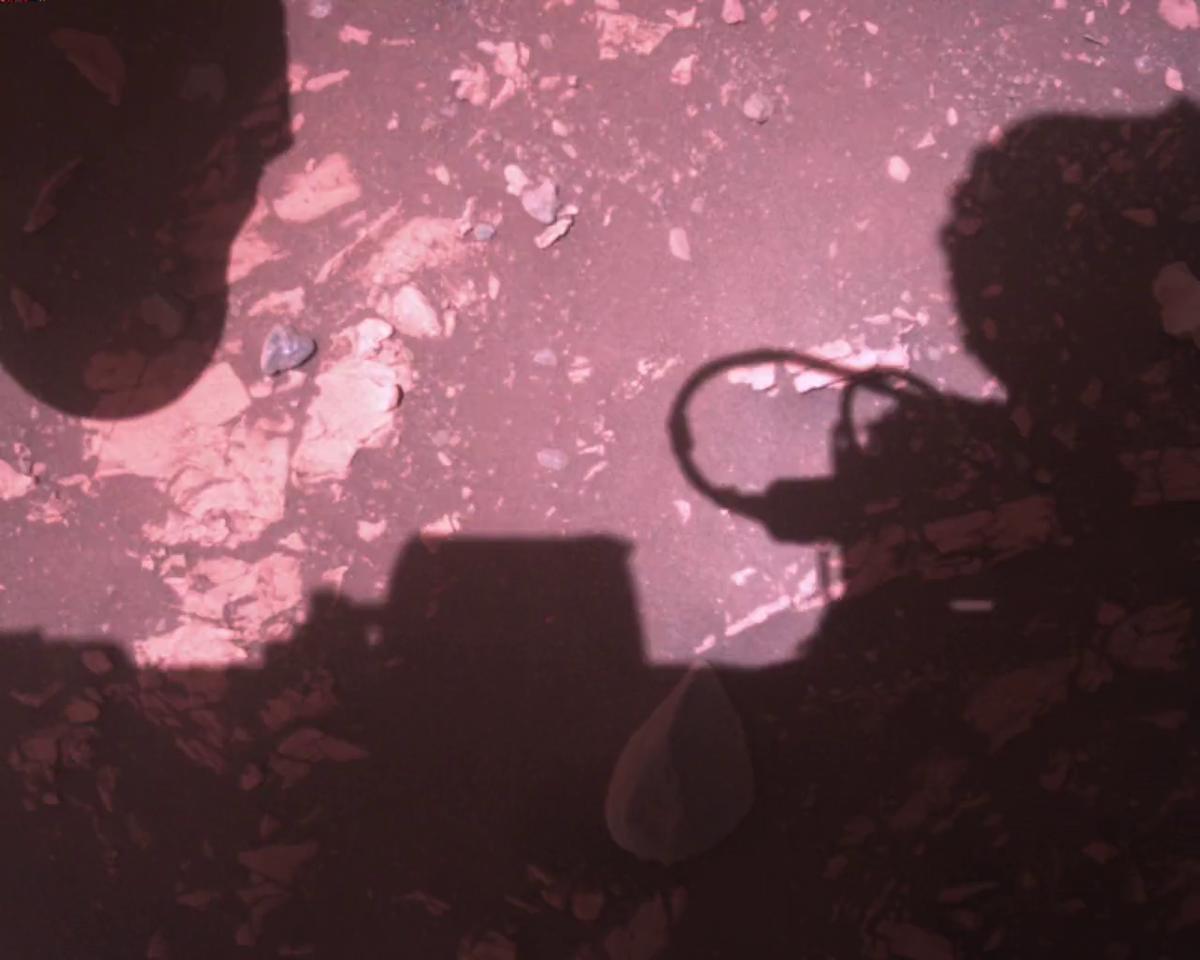 This image was taken by EDL_RDCAM onboard NASA's Mars rover Perseverance on Sol 773